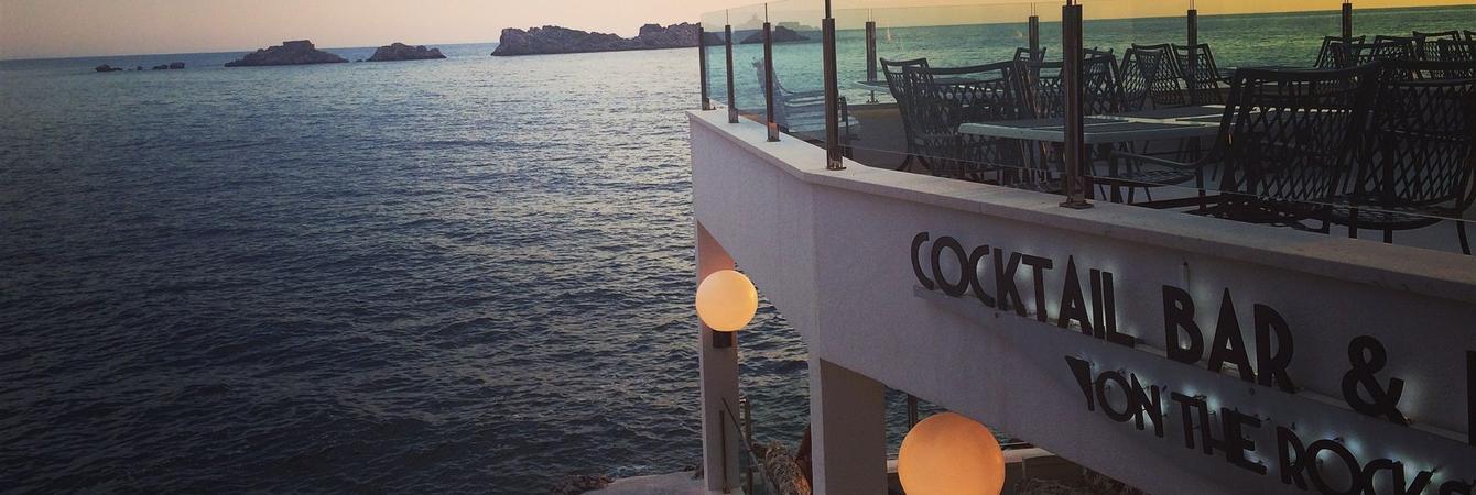 Royal Blue Hotel ดูบรอฟนิก ภายนอก รูปภาพ View of the sea from the restaurant